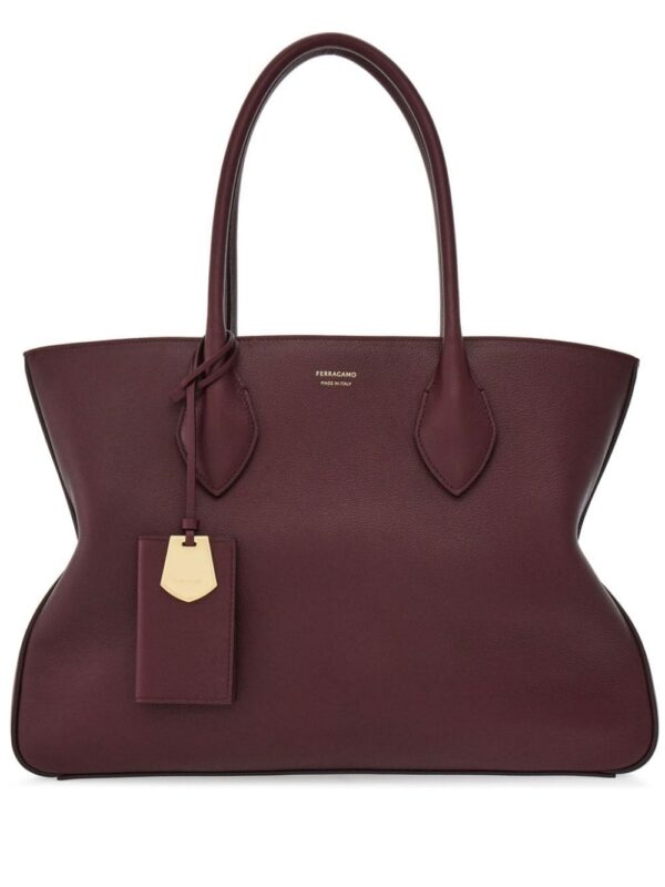 21832405_51714677_1000.jpg Ferragamo large logo-stamp leather tote bag