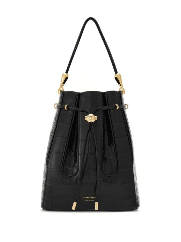 21832416_52502068_1000.jpg Ferragamo medium embossed-effect leather bucket bag