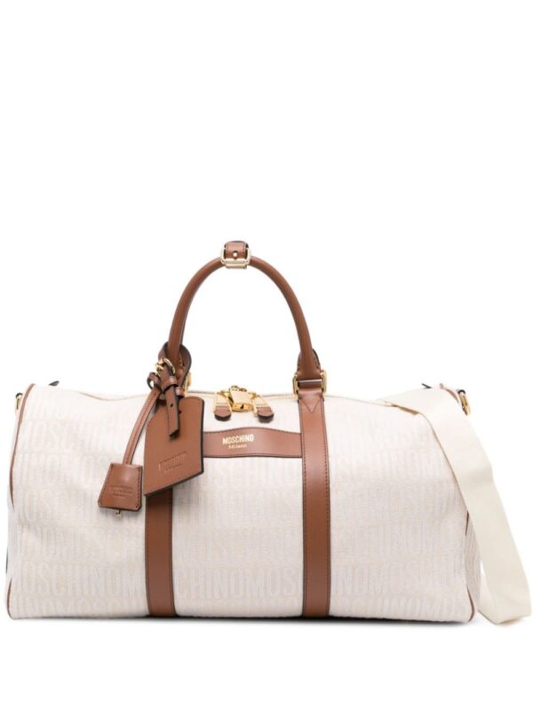 Moschino logo-jacquard duffle bag