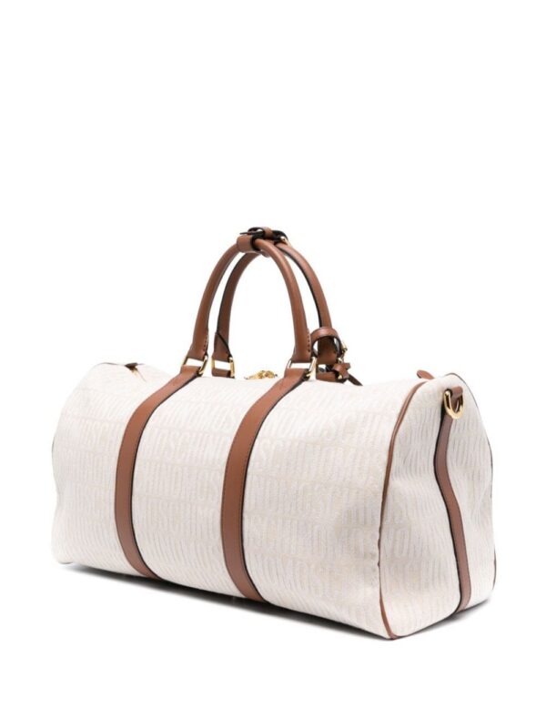 Moschino logo-jacquard duffle bag