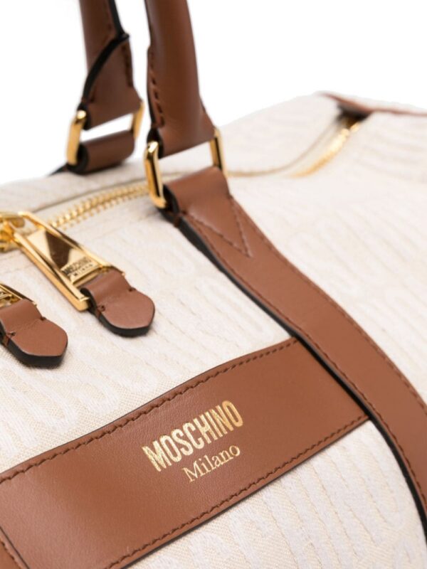 Moschino logo-jacquard duffle bag