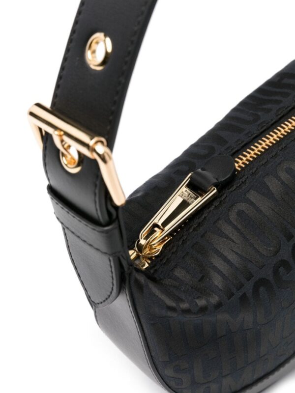 Moschino monogram-print leather shoulder bag