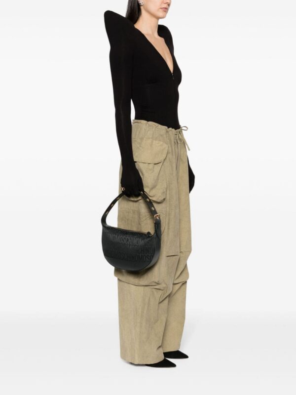 Moschino monogram-print leather shoulder bag