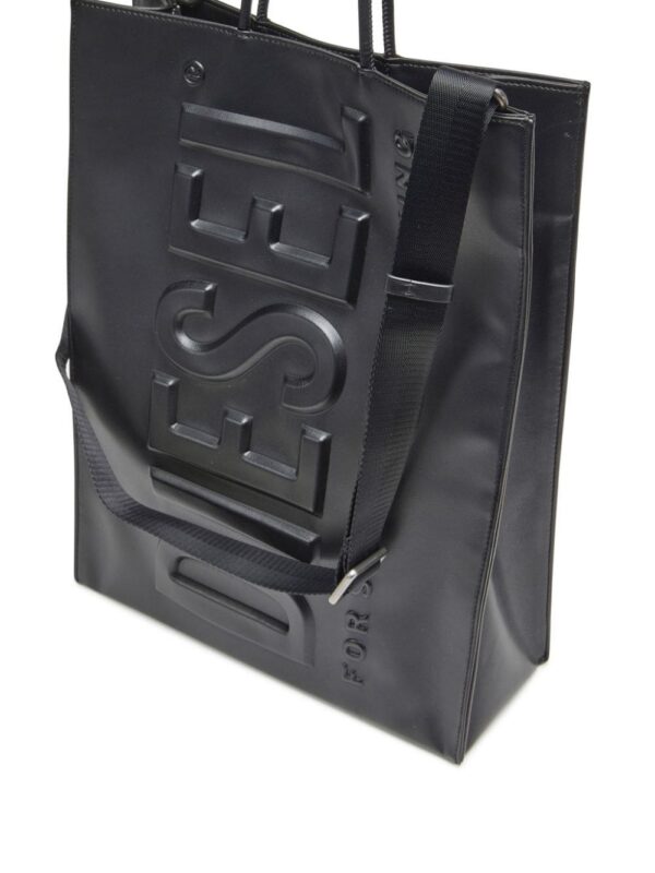21896570_51940750_1000.jpg Diesel DSL 3D L X logo-embossed tote bag