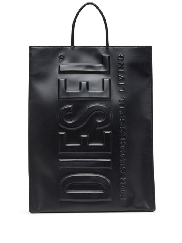 21896570_51940754_1000.jpg Diesel DSL 3D L X logo-embossed tote bag