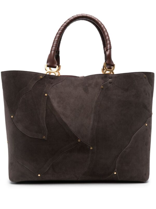 21926577_51737509_1000.jpg Chloé Marcie suede-patchwork tote bag