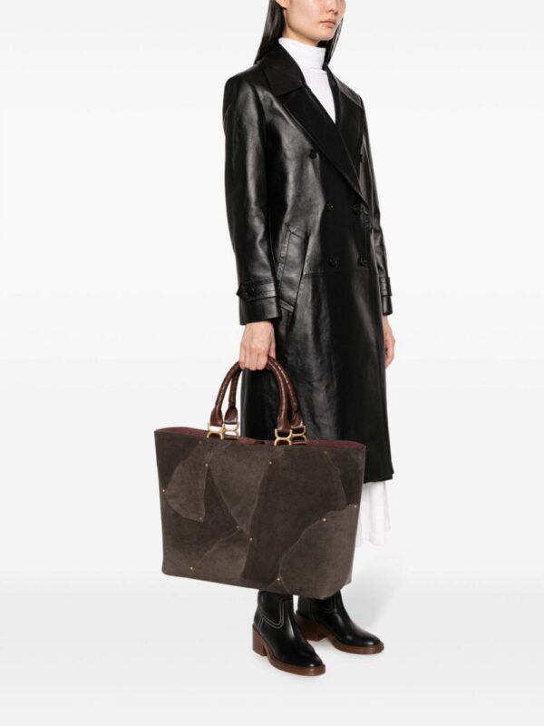 21926577_51737533_1000.jpg Chloé Marcie suede-patchwork tote bag