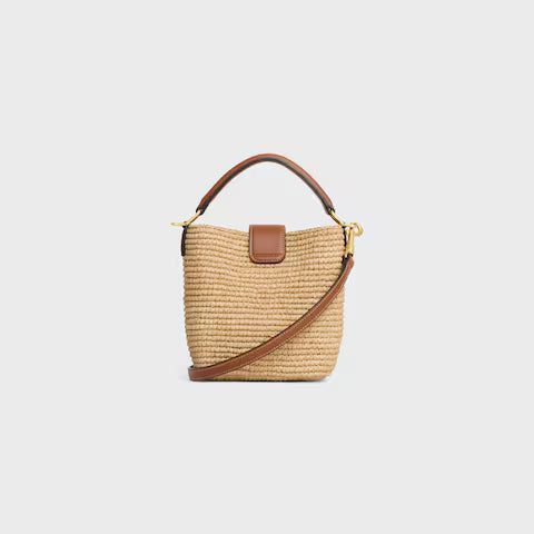 10N622GNW-02NT_3_SUM25_W.jpg CELINE MINI BUCKET LOUISE IN RAFFIA