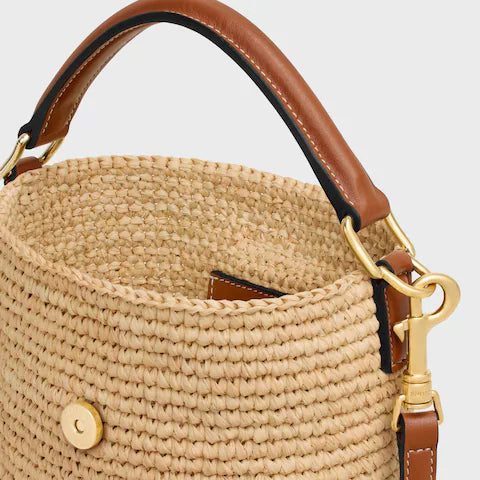 10N622GNW-02NT_4_SUM25_W.jpg CELINE MINI BUCKET LOUISE IN RAFFIA