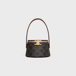 111353EWI-04LU_1_SPR23.jpg CELINE CELINE NINA MINAUDIERE in LAMBSKIN WITH TRIOMPHE CANVAS PRINT AND CALFSKIN