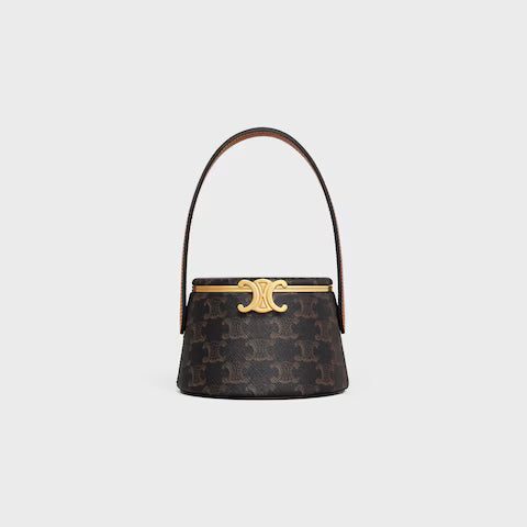 111353EWI-04LU_1_SPR23.jpg CELINE CELINE NINA MINAUDIERE in LAMBSKIN WITH TRIOMPHE CANVAS PRINT AND CALFSKIN