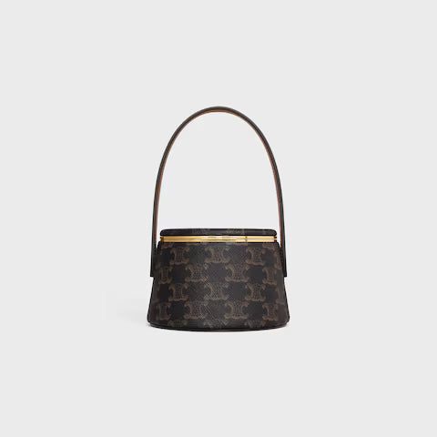 111353EWI-04LU_3_SPR23.jpg CELINE CELINE NINA MINAUDIERE in LAMBSKIN WITH TRIOMPHE CANVAS PRINT AND CALFSKIN