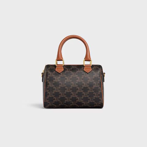 113772CAS-04LU_1_SUM23.jpg CELINE SMALL BOSTON IN Triomphe Canvas and calfskin