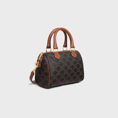 113772CAS-04LU_3_SUM23.jpg CELINE SMALL BOSTON IN Triomphe Canvas and calfskin