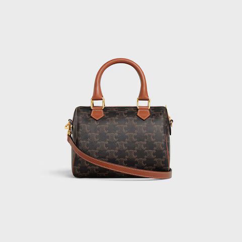 113772CAS-04LU_4_SUM23.jpg CELINE SMALL BOSTON IN Triomphe Canvas and calfskin