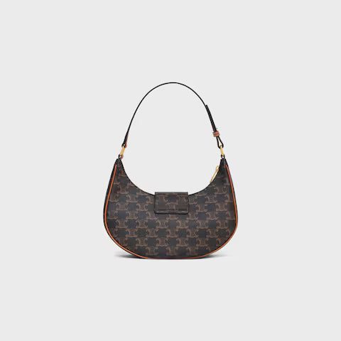 114492BZJ-04LU_3_FW23_W.jpg CELINE MEDIUM AVA TRIOMPHE BAG IN Triomphe Canvas and calfskin