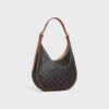 CELINE MEDIUM HELOÏSE BAG IN TRIOMPHE CANVAS AND CALFSKIN