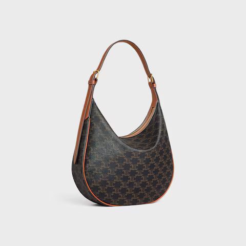CELINE MEDIUM HELOÏSE BAG IN TRIOMPHE CANVAS AND CALFSKIN
