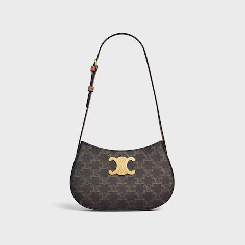 115702CUZ-04LU_1_SS24_W.jpg CELINE MEDIUM TILLY BAG IN Triomphe canvas and calfskin