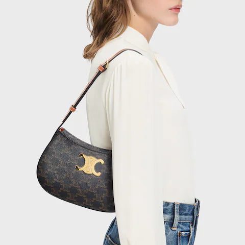 115702CUZ-04LU_2_LIB_W.jpg CELINE MEDIUM TILLY BAG IN Triomphe canvas and calfskin