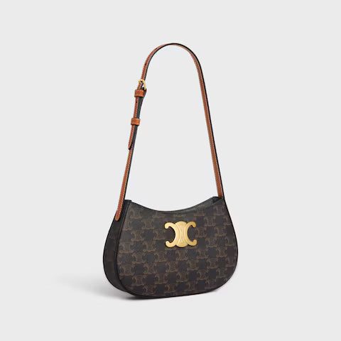 115702CUZ-04LU_3_SS24_W.jpg CELINE MEDIUM TILLY BAG IN Triomphe canvas and calfskin