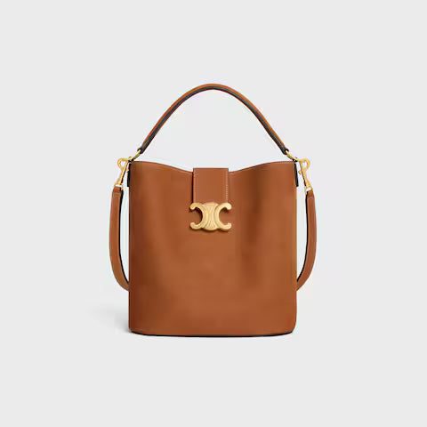 116613GR5-02CM_1_FALL25_W.jpg CELINE MEDIUM BUCKET LOUISE IN NUBUCK CALFSKIN