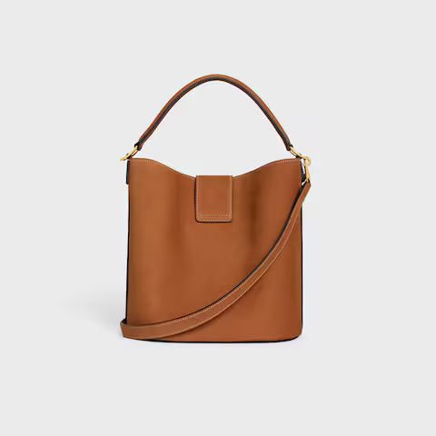 116613GR5-02CM_3_FALL25_W.jpg CELINE MEDIUM BUCKET LOUISE IN NUBUCK CALFSKIN