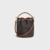 116882FQM-04LU_3_SS24_P2_W.jpg CELINE CLARA BAG IN TRIOMPHE CANVAS AND CALFSKIN