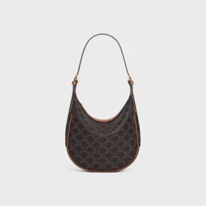 117252FQM-04LU_1_FW24_P1_W.jpg CELINE SMALL HELOÏSE BAG IN TRIOMPHE CANVAS AND CALFSKIN