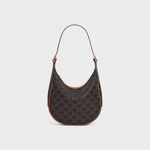 117252FQM-04LU_1_FW24_P1_W.jpg CELINE SMALL HELOÏSE BAG IN TRIOMPHE CANVAS AND CALFSKIN