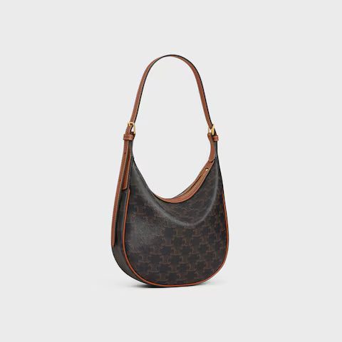 117252FQM-04LU_2_FW24_P1_W.jpg CELINE SMALL HELOÏSE BAG IN TRIOMPHE CANVAS AND CALFSKIN