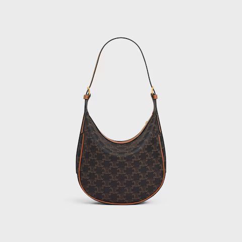 117252FQM-04LU_3_FW24_P1_W.jpg CELINE SMALL HELOÏSE BAG IN TRIOMPHE CANVAS AND CALFSKIN