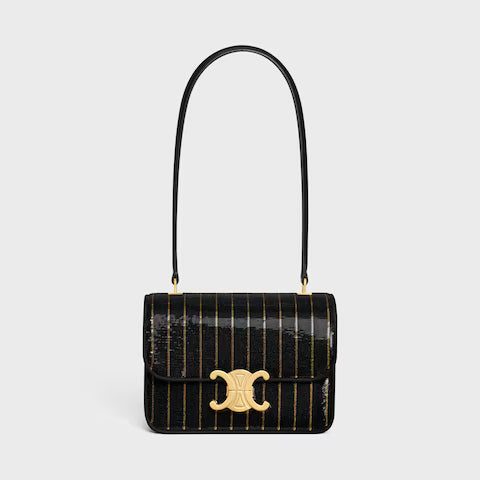 118052GQY-38NG_1_FALL25_W.jpg CELINE TEEN GARANCE bag IN STRIPED SEQUINS