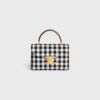 118112GI9-38AW_1_SPR25_P1_W.jpg CELINE TEEN NINO BAG IN VICHY TEXTILE AND CALFSKIN