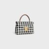 118112GI9-38AW_2_SPR25_P1_W.jpg CELINE TEEN NINO BAG IN VICHY TEXTILE AND CALFSKIN