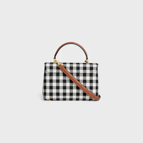 118112GI9-38AW_3_SPR25_P1_W.jpg CELINE TEEN NINO BAG IN VICHY TEXTILE AND CALFSKIN