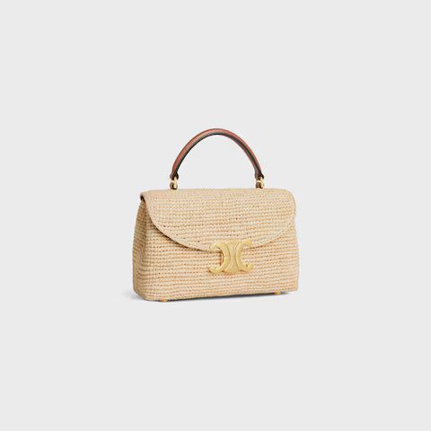 118112GNQ-02NT_2_SUM25_W_fe192415-e00d-41d7-8188-0eb3179d129e.jpg CELINE TEEN NINO BAG IN Raffia and calfskin