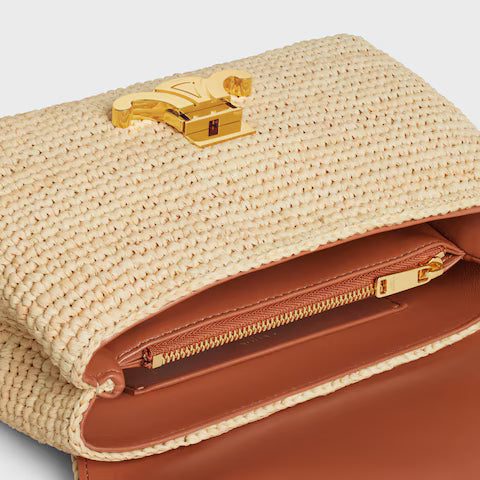 118112GNQ-02NT_4_SUM25_W_fbd6f4f6-5e58-4ac6-8032-e11bbeb2fcaf.jpg CELINE TEEN NINO BAG IN Raffia and calfskin