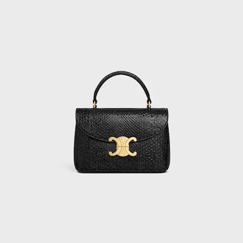 118114GR7-38LX_1_FALL25_W.jpg CELINE TEEN NINO BAG IN GLITTER PYTHON