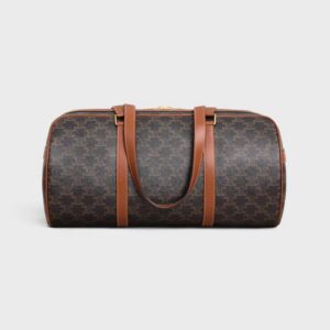 118582FQM-04LU_1_FW24_P1_W.jpg CELINE GYM BAG in TRIOMPHE CANVAS & CALFSKIN