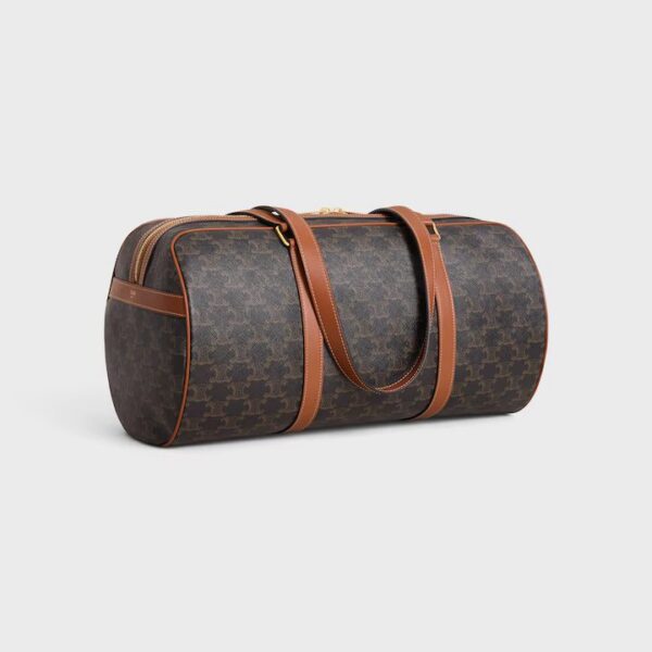 118582FQM-04LU_2_FW24_P1_W.jpg CELINE GYM BAG in TRIOMPHE CANVAS & CALFSKIN