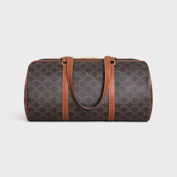 118582FQM-04LU_3_FW24_P1_W.jpg CELINE GYM BAG in TRIOMPHE CANVAS & CALFSKIN