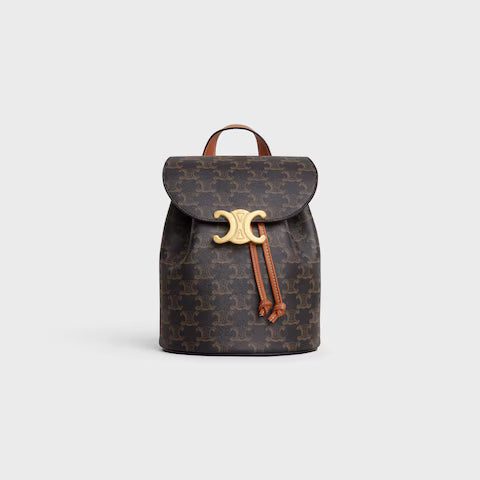 118702CAS-04LU_1_SPR25_P1_W.jpg CELINE BACKPACK CELINE BONNIE IN Triomphe Canvas and calfskin