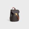 118702CAS-04LU_2_SPR25_P1_W.jpg CELINE BACKPACK CELINE BONNIE IN Triomphe Canvas and calfskin