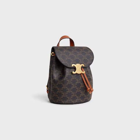 118702CAS-04LU_2_SPR25_P1_W.jpg CELINE BACKPACK CELINE BONNIE IN Triomphe Canvas and calfskin