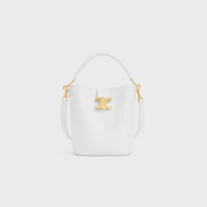 119173FX9-01HT_1_FALL25_W.jpg CELINE SMALL BUCKET LOUISE IN SMOOTH CALFSKIN