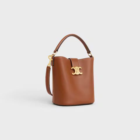 119173FX9-04LU_2_FW24_P1_W.jpg CELINE SMALL BUCKET LOUISE IN SMOOTH CALFSKIN