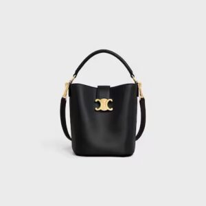 119173FX9-38NO_1_FW24_P1_W.jpg CELINE SMALL BUCKET LOUISE IN SMOOTH CALFSKIN.
