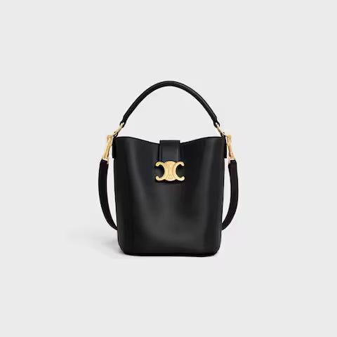119173FX9-38NO_1_FW24_P1_W.jpg CELINE SMALL BUCKET LOUISE IN SMOOTH CALFSKIN.