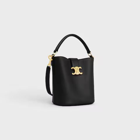 119173FX9-38NO_2_FW24_P1_W.jpg CELINE SMALL BUCKET LOUISE IN SMOOTH CALFSKIN.